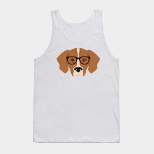 Coonhound With Nerdy Glasses Tank Top